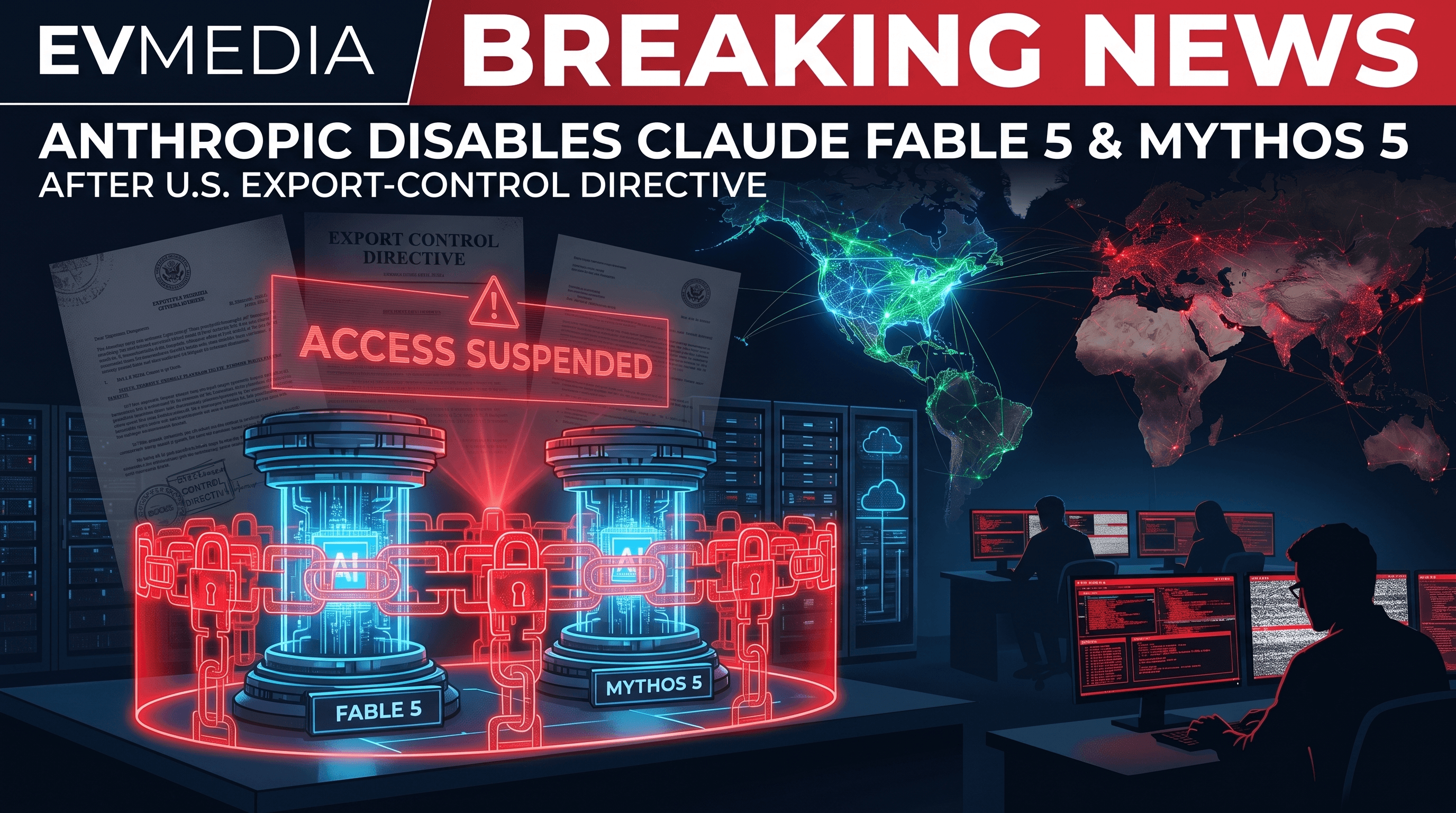Anthropic Disables Claude Fable 5 and Mythos 5 After U.S. Export-Control Directive